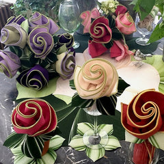 Color Trimmed Napkin White/Honeydew - Maisonette Shop