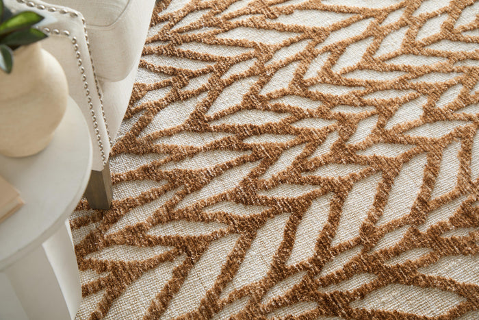 lifestyle The Rug Corner Feizy Colton Modern Chevron - Brown/Tan  Colton Modern Chevron - Brown/Tan