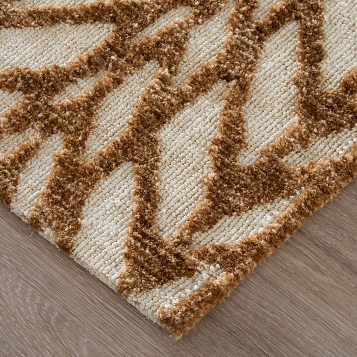 The Rug Corner Feizy Colton Modern Chevron - Brown/Tan  Colton Modern Chevron - Brown/Tan