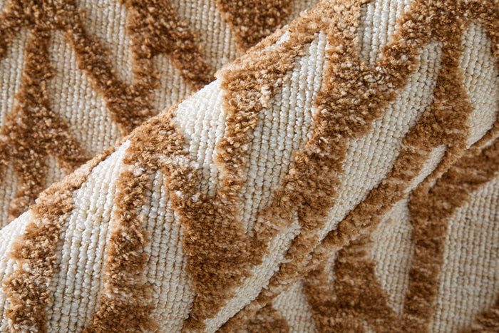 The Rug Corner Feizy Colton Modern Chevron - Brown/Tan  Colton Modern Chevron - Brown/Tan