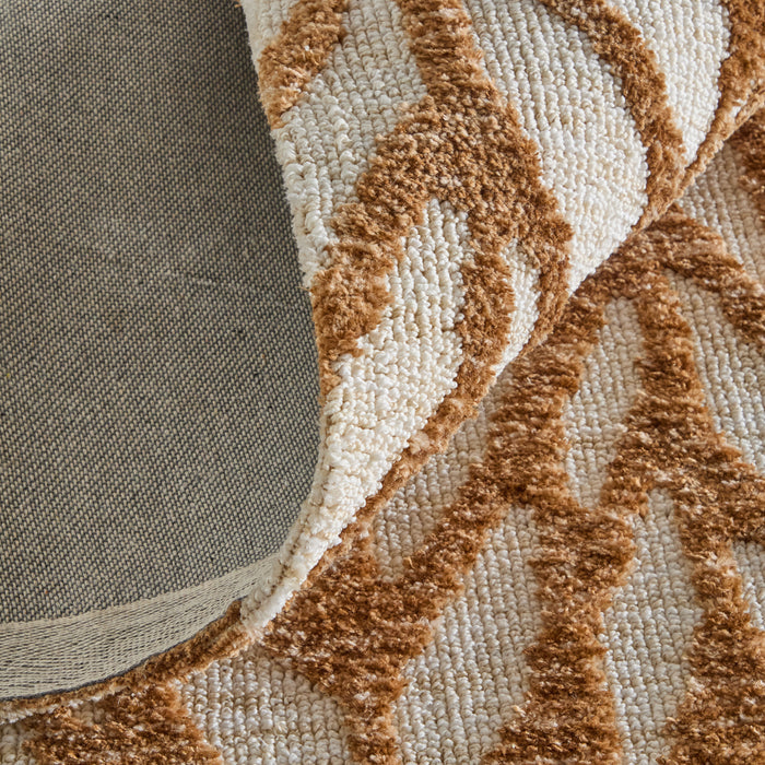 The Rug Corner Feizy Colton Modern Chevron - Brown/Tan  Colton Modern Chevron - Brown/Tan