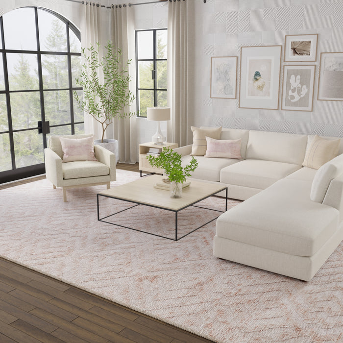 The Rug Corner Feizy Colton Modern Diamond - Pink/Ivory