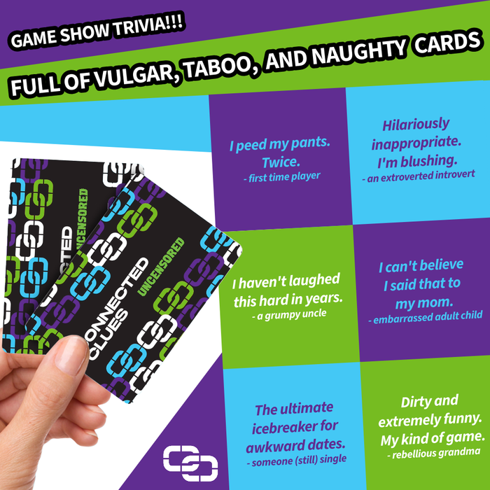 Connected Clues Uncensored Party Game