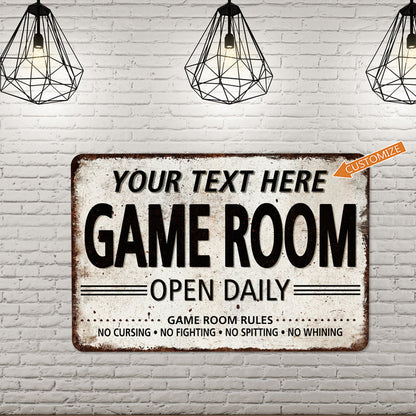 Custom Game Room Sign Family Room Decor Darts Poker Board Games