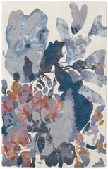 The Rug Corner Feizy Dafney Transitional Floral & Botanical - Blue/Gray/Pink