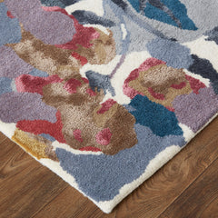 The Rug Corner Feizy Dafney Transitional Floral & Botanical - Blue/Gray/Pink