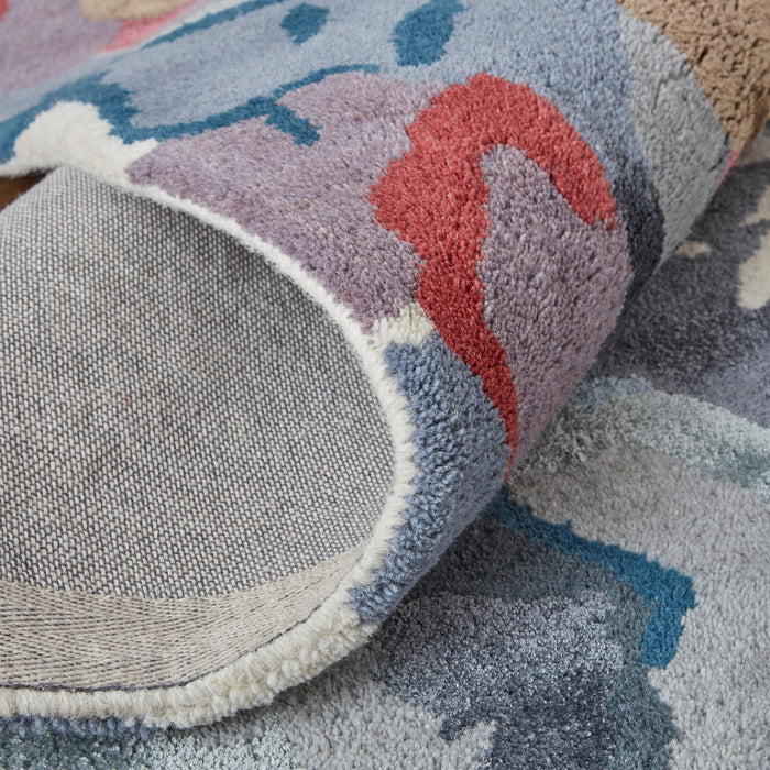 The Rug Corner Feizy Dafney Transitional Floral & Botanical - Blue/Gray/Pink