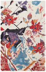 The Rug Corner Feizy Dafney Transitional Floral & Botanical - Red/Blue/Purple