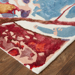The Rug Corner Feizy Dafney Transitional Floral & Botanical - Red/Blue/Purple