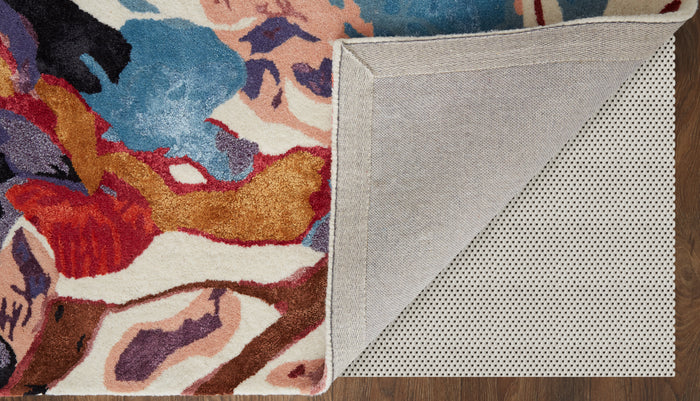 The Rug Corner Feizy Dafney Transitional Floral & Botanical - Red/Blue/Purple