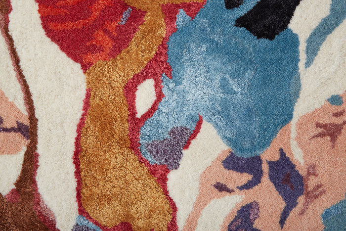 The Rug Corner Feizy Dafney Transitional Floral & Botanical - Red/Blue/Purple