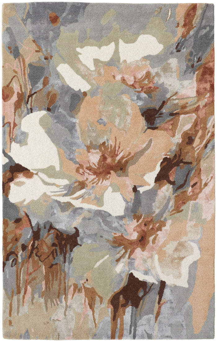 The Rug Corner Feizy Dafney Transitional Floral & Botanical - Tan/Gray/Green  Dafney Transitional Floral & Botanical - Tan/Gray/Green
