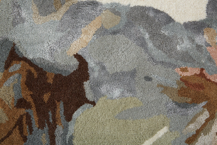 The Rug Corner Feizy Dafney Transitional Floral & Botanical - Tan/Gray/Green  Dafney Transitional Floral & Botanical - Tan/Gray/Green