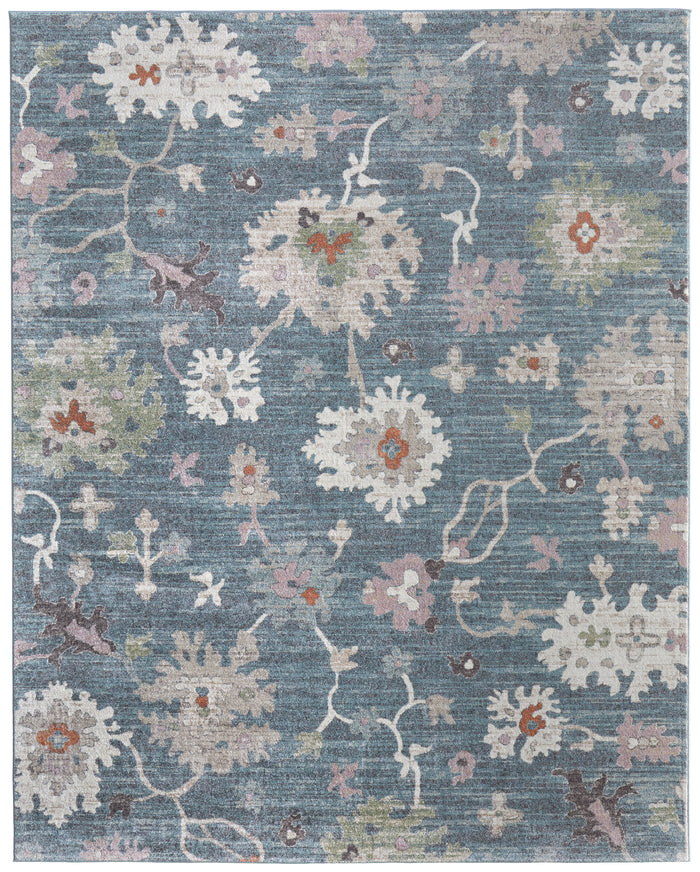 The Rug Corner Feizy Dartmouth Transitional Abstract - Blue/Ivory/Pink