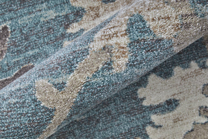The Rug Corner Feizy Dartmouth Transitional Abstract - Blue/Ivory/Pink