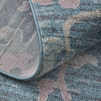 The Rug Corner Feizy Dartmouth Transitional Abstract - Blue/Ivory/Pink