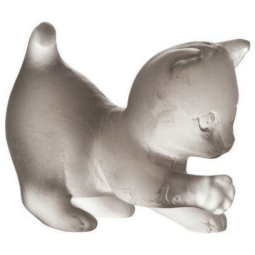Daum - Crystal Mini Kitten in Grey - Time for a Clock