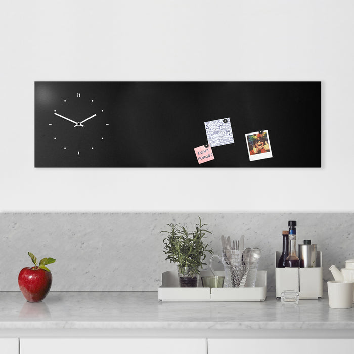 Design Object - Magnetic Board Horizontal Wall Clock - Made in Italy