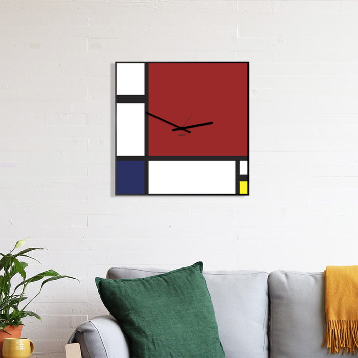 Design Object - Mondrian Magnetic Board Wall Clock - Made in Italy - Time for a Clock