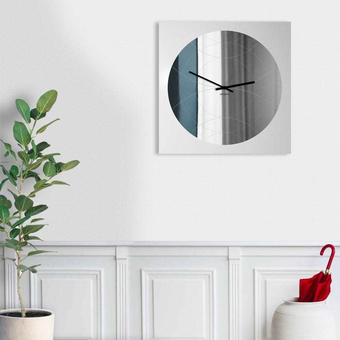 Design Object - Narciso Round Mirror Wall Clock - Made in Italy - Time for a Clock