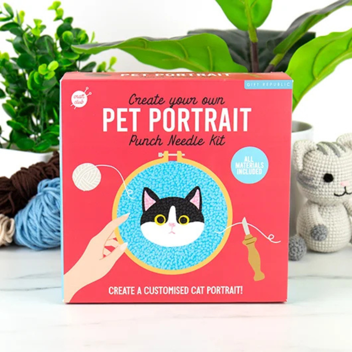 DIY Punch Needle Pet Portrait Kit - Cat