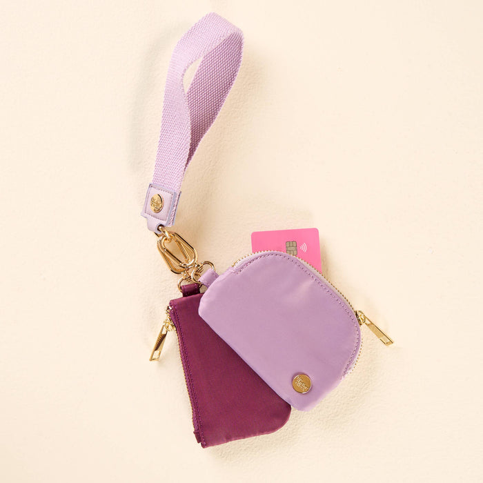 Dynamic Duo Pouch Wristlet (Lilac) by The Darling Effect at Confetti Gift and Party Tuscaloosa Alabama