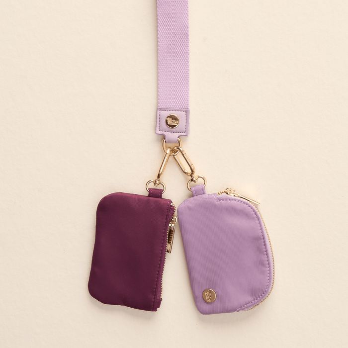 Dynamic Duo Pouch Wristlet (Lilac) by The Darling Effect at Confetti Gift and Party Tuscaloosa Alabama