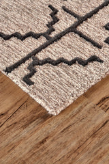The Rug Corner Feizy Enzo Transitional Geometric - Black/Taupe/Gray