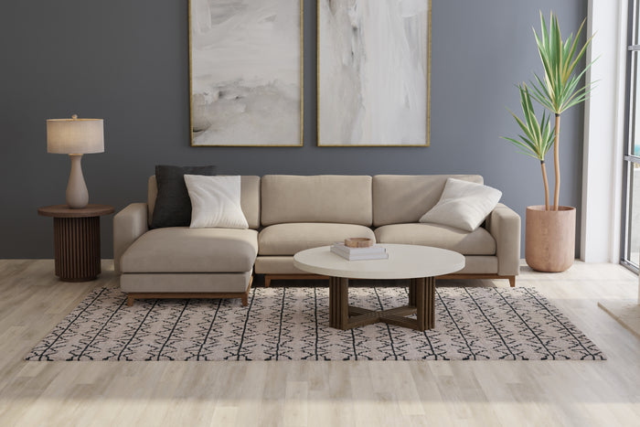 The Rug Corner Feizy Enzo Transitional Geometric - Black/Taupe/Gray