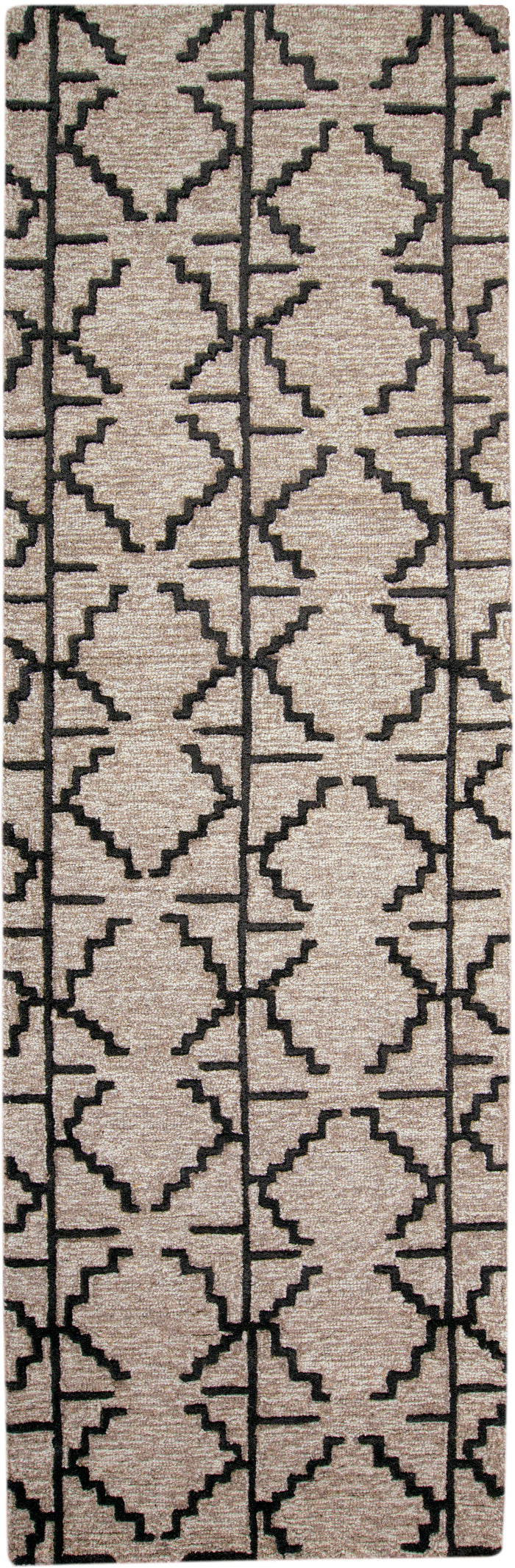 The Rug Corner Feizy Enzo Transitional Geometric - Black/Taupe/Gray