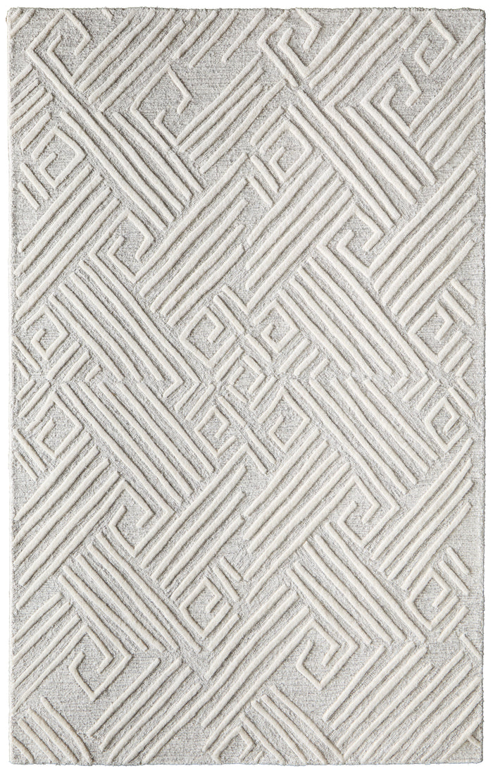 The Rug Corner Feizy Enzo Transitional Geometric - Tan/Ivory