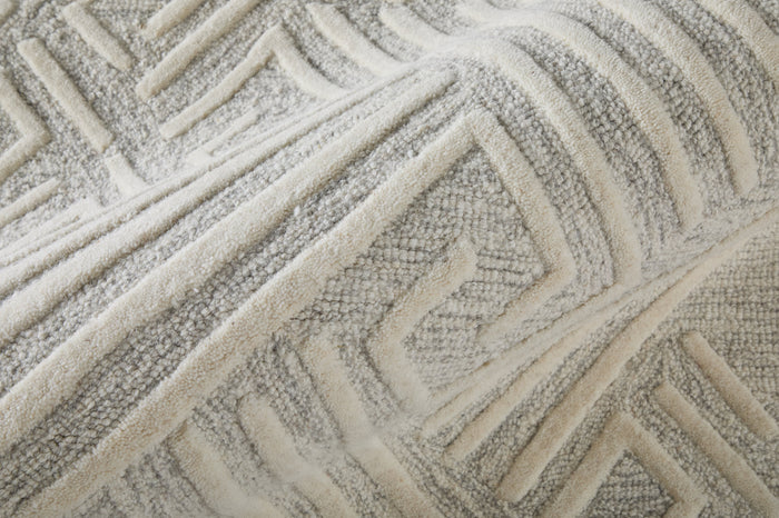 The Rug Corner Feizy Enzo Transitional Geometric - Tan/Ivory