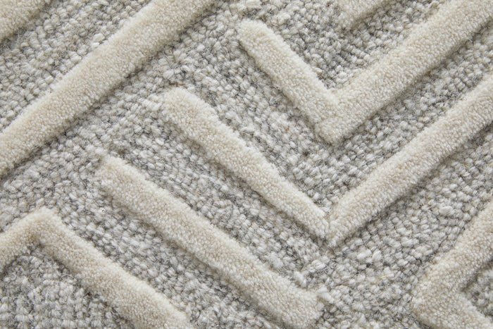 The Rug Corner Feizy Enzo Transitional Geometric - Tan/Ivory