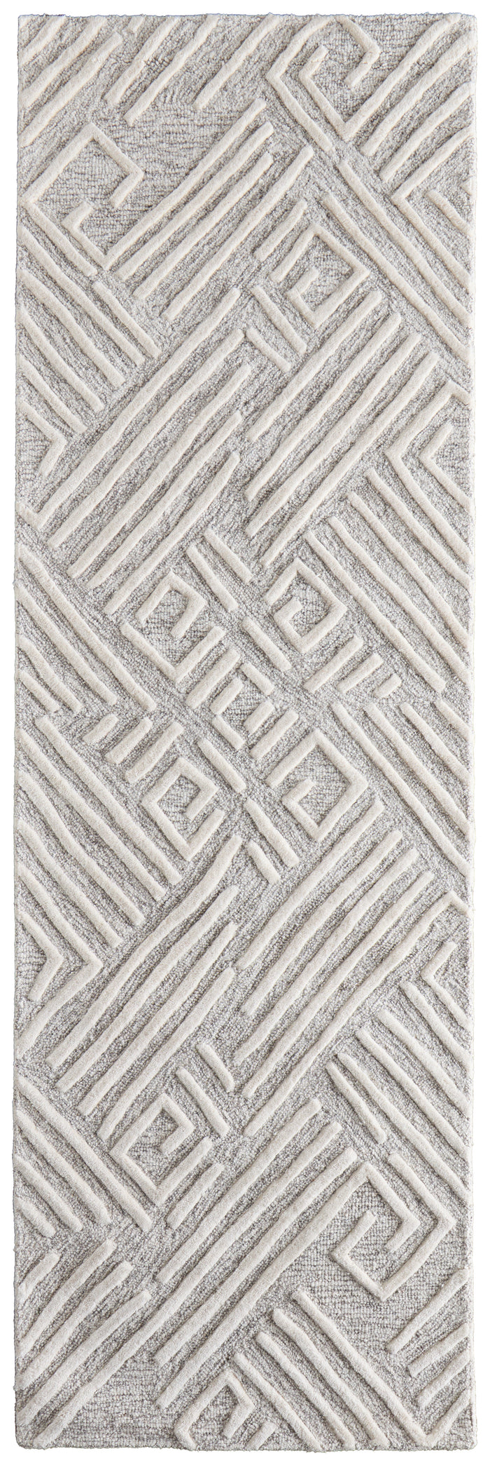 The Rug Corner Feizy Enzo Transitional Geometric - Tan/Ivory