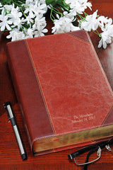 ESV Large Print Study Bible -Brown/Cordovan Portfolio Design