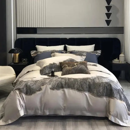 Exquisite Comfort: Luxury Embroidery 1200TC Egyptian Cotton Bedding Set