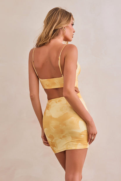 Faded Gardens Mini Dress - Yellow Multi