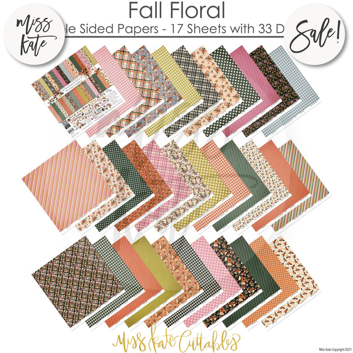 Fall Floral - Paper & Sticker Kit 12X12 (Ds)