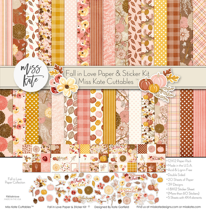 Fall in Love- Paper & Sticker Kit