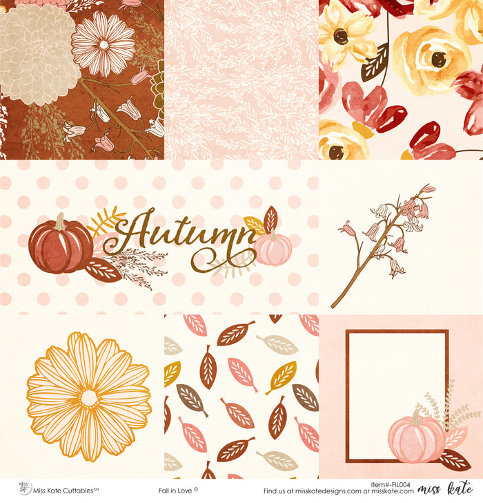 Fall in Love- Paper & Sticker Kit