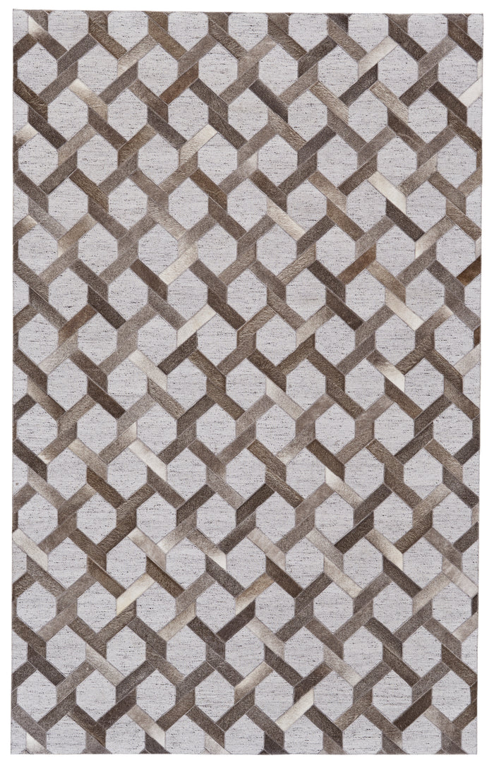 The Rug Corner Feizy Fannin Transitional Geometric - Gray/Taupe/Silver  Fannin Transitional Geometric - Gray/Taupe/Silver