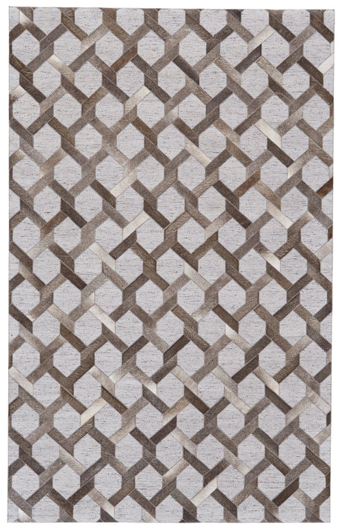 The Rug Corner Feizy Fannin Transitional Geometric - Gray/Taupe/Silver  Fannin Transitional Geometric - Gray/Taupe/Silver