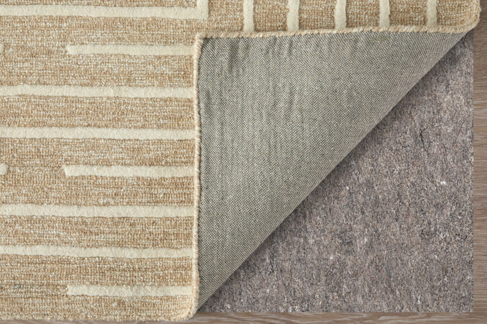 The Rug Corner Feizy Fenner Transitional Geometric - Taupe/Ivory