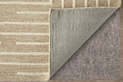 The Rug Corner Feizy Fenner Transitional Geometric - Taupe/Ivory