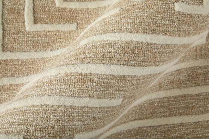 The Rug Corner Feizy Fenner Transitional Geometric - Taupe/Ivory
