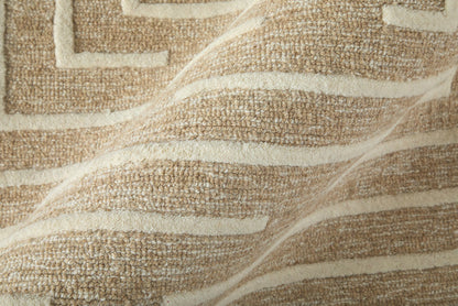 The Rug Corner Feizy Fenner Transitional Geometric - Taupe/Ivory