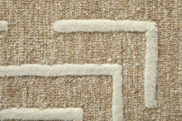 The Rug Corner Feizy Fenner Transitional Geometric - Taupe/Ivory