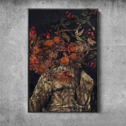 Floral Fusion: Flower Head Graffiti Art