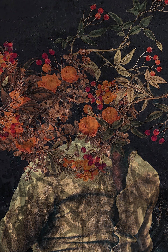 Floral Fusion: Flower Head Graffiti Art