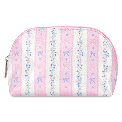 Floral Stripes Oval Cosmetic Bag by Iscream at Confetti Gift and Party Tuscaloosa Alabama